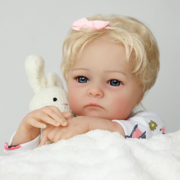 16 Inch Realistic Full Silicone Body Brown Baby Girl Doll Newborn Real Dolls - Picture 7 of 9